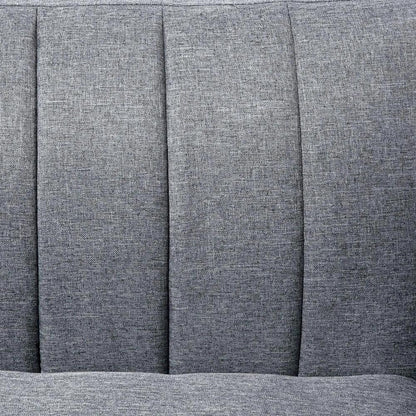 HOMCOM 3 Seater Sofa Bed, Convertible Linen Fabric Sofa Couch, Click Clack Sofabed with Adjustable Split Backrest for Living Room, Bedroom, Guest Room, Grey Additional View 8