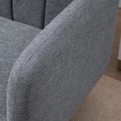 HOMCOM 3 Seater Sofa Bed, Convertible Linen Fabric Sofa Couch, Click Clack Sofabed with Adjustable Split Backrest for Living Room, Bedroom, Guest Room, Grey Additional View 9