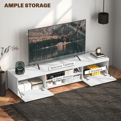 HOMCOM Modern TV unit Cabinet Entertainment Centre for TVs up to 90" w/ Cabinet Shelf for Living room Bedroom Additional View 14