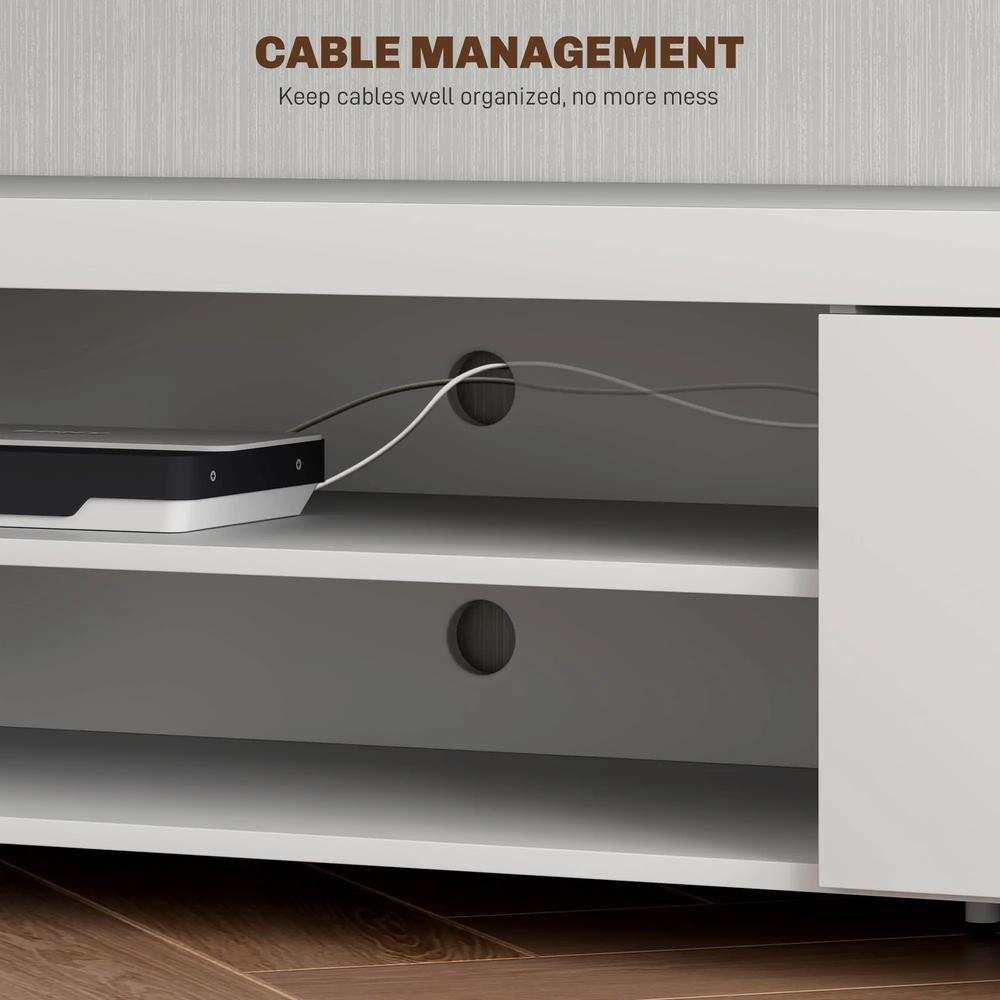 HOMCOM Modern TV unit Cabinet Entertainment Centre for TVs up to 90" w/ Cabinet Shelf for Living room Bedroom Additional View 15