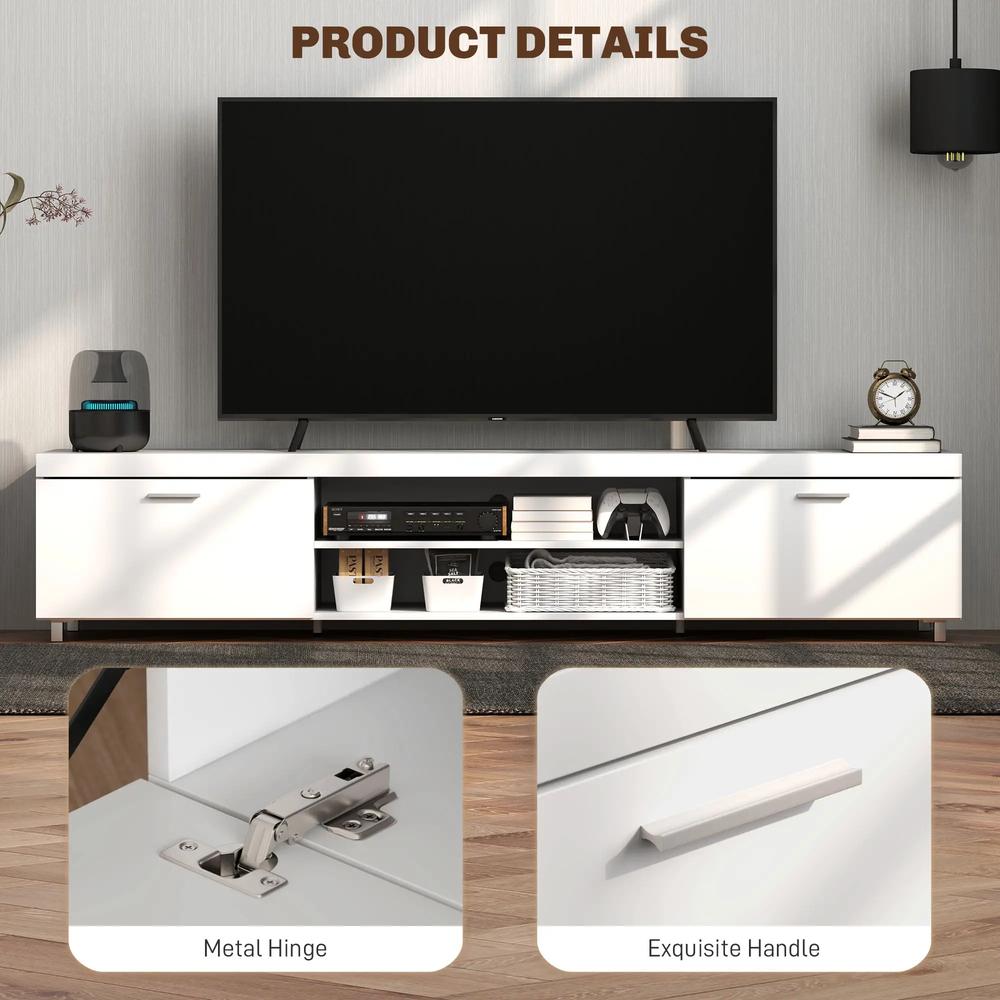 HOMCOM Modern TV unit Cabinet Entertainment Centre for TVs up to 90" w/ Cabinet Shelf for Living room Bedroom Additional View 16