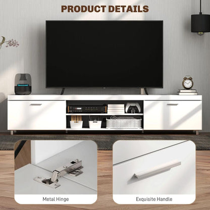 HOMCOM Modern TV unit Cabinet Entertainment Centre for TVs up to 90" w/ Cabinet Shelf for Living room Bedroom Additional View 16