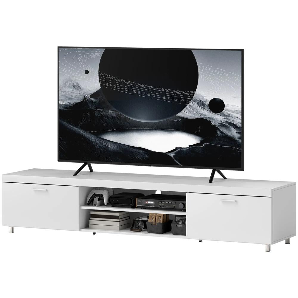 HOMCOM Modern TV unit Cabinet Entertainment Centre for TVs up to 90" w/ Cabinet Shelf for Living room Bedroom Additional View 21