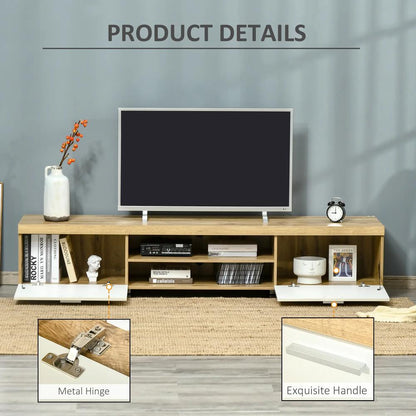 HOMCOM Modern TV unit Cabinet Entertainment Centre for TVs up to 90" w/ Cabinet Shelf for Living room Bedroom Additional View 6