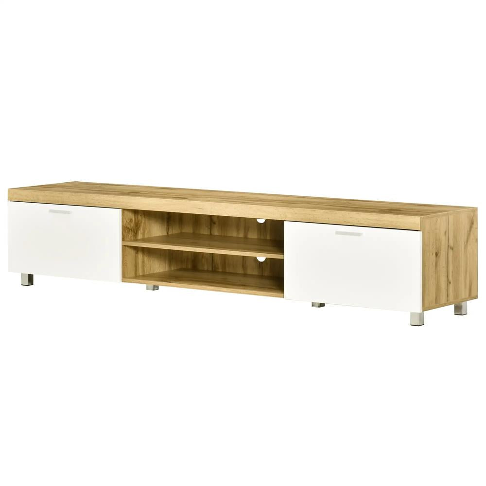 HOMCOM Modern TV unit Cabinet Entertainment Centre for TVs up to 90" w/ Cabinet Shelf for Living room Bedroom Additional View 10