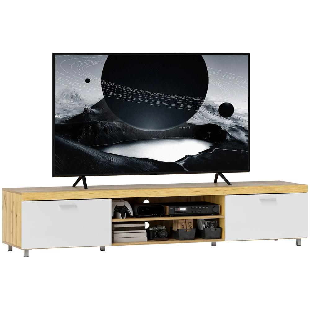 HOMCOM Modern TV unit Cabinet Entertainment Centre for TVs up to 90" w/ Cabinet Shelf for Living room Bedroom