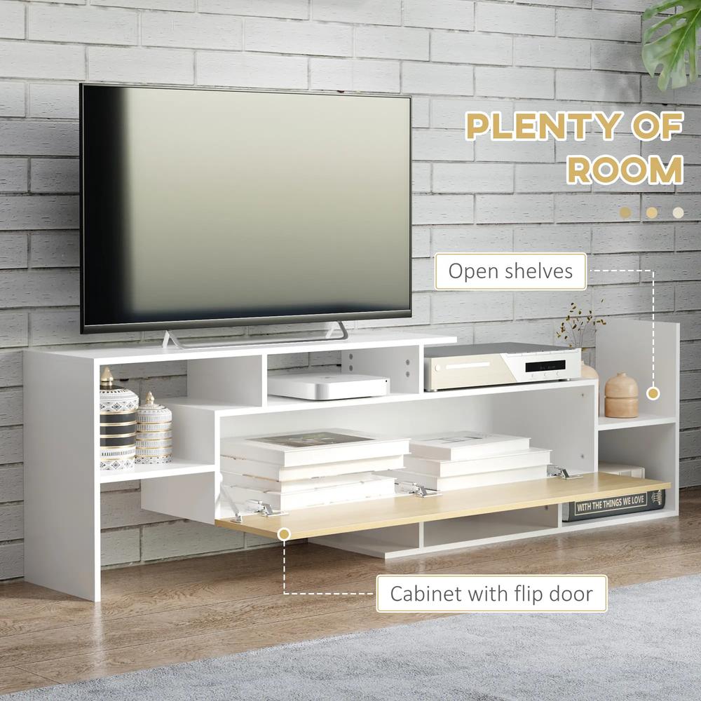 HOMCOM TV Cabinet with Wall Shelf for Wall-Mounted 65" TVs or Standing 40" TVs Additional View 15