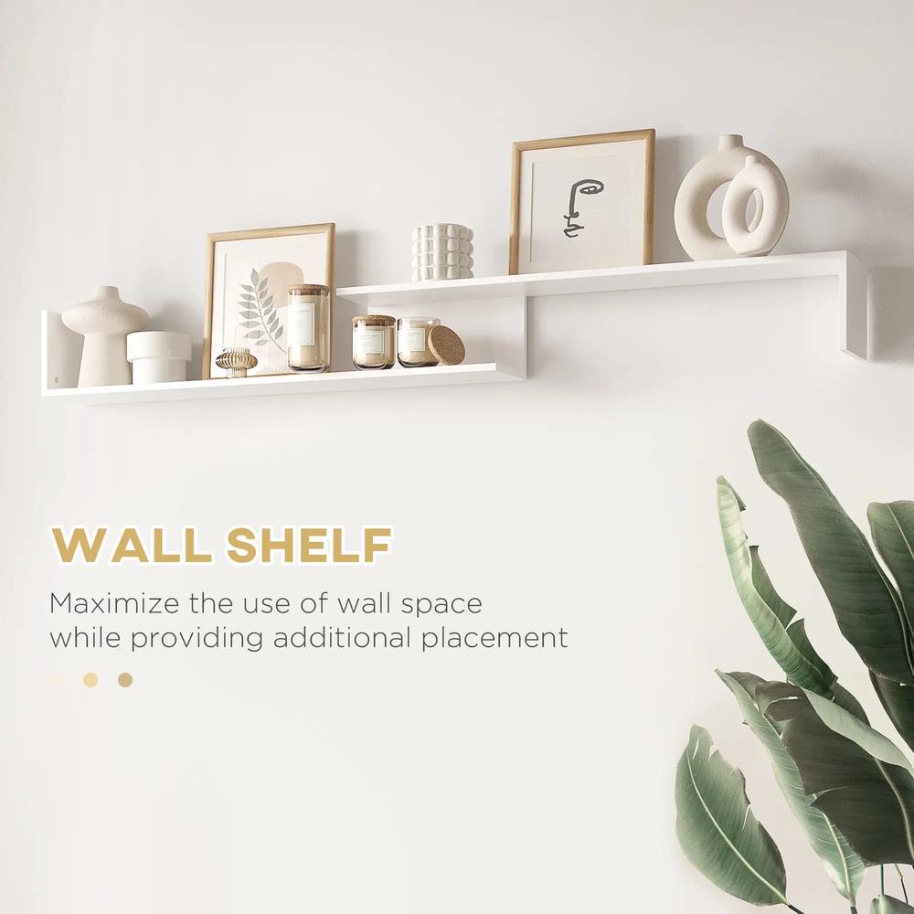 HOMCOM TV Cabinet with Wall Shelf for Wall-Mounted 65" TVs or Standing 40" TVs Additional View 16