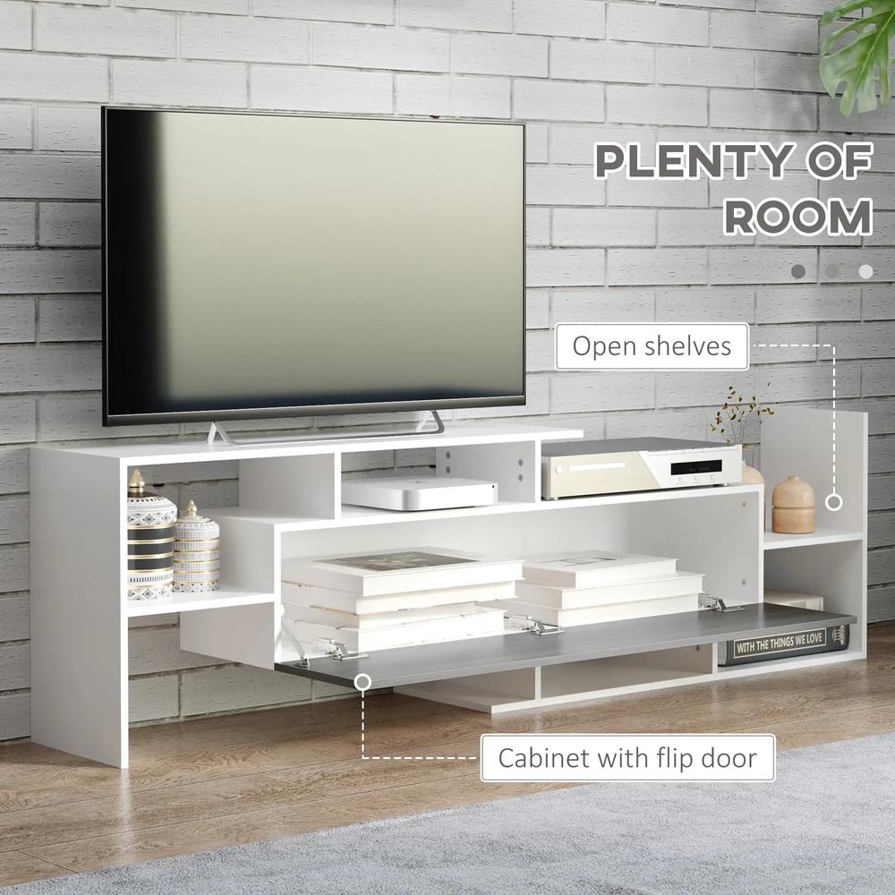 HOMCOM TV Cabinet with Wall Shelf for Wall-Mounted 65" TVs or Standing 40" TVs Additional View 5