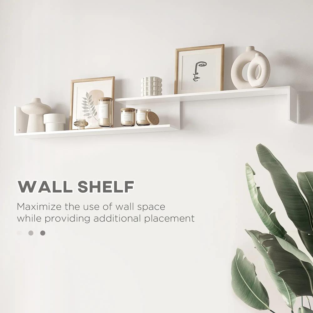 HOMCOM TV Cabinet with Wall Shelf for Wall-Mounted 65" TVs or Standing 40" TVs Additional View 6