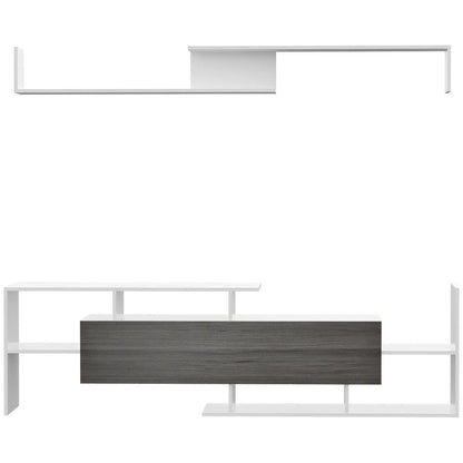 HOMCOM TV Cabinet with Wall Shelf for Wall-Mounted 65" TVs or Standing 40" TVs Additional View 10