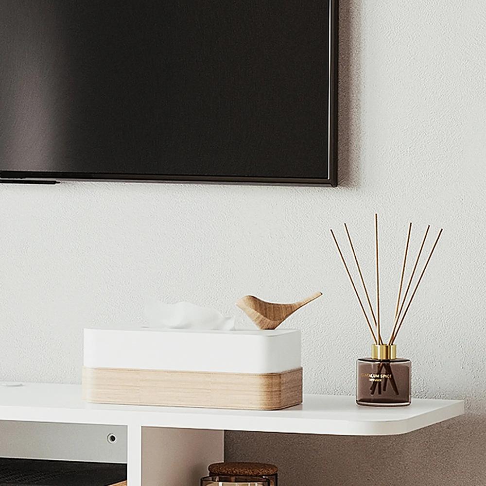 HOMCOM Floating TV Unit Stand for TVs up to 40", Wall Mounted Media Console with Storage Shelf, Entertainment Center Additional View 18