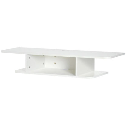 HOMCOM Floating TV Unit Stand for TVs up to 40", Wall Mounted Media Console with Storage Shelf, Entertainment Center Additional View 20