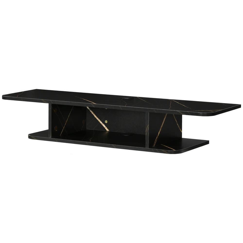HOMCOM Floating TV Unit Stand for TVs up to 40", Wall Mounted Media Console with Storage Shelf, Entertainment Center Additional View 10