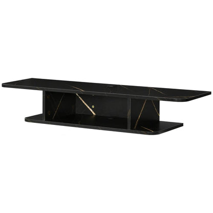 HOMCOM Floating TV Unit Stand for TVs up to 40", Wall Mounted Media Console with Storage Shelf, Entertainment Center Additional View 10