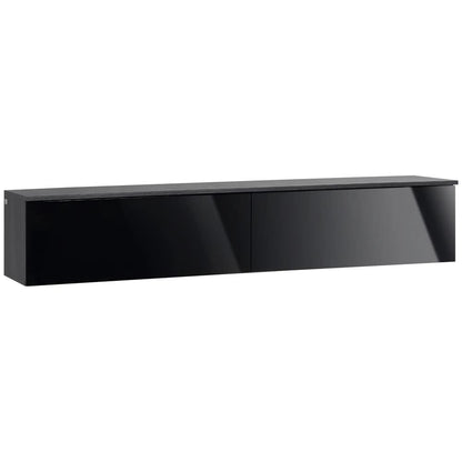 HOMCOM 160cm High Gloss Floating TV Unit Stand for TVs up to 70", Wall Mounted TV Cabinet with Storage Cupboards Additional View 21