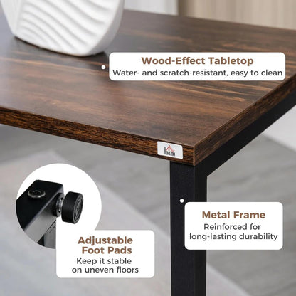 HOMCOM Nesting Side Tables Set of 3, C-Shaped Snack Side Tables with Steel Frame for Sofa Couch and Bed, Rustic Brown Additional View 6