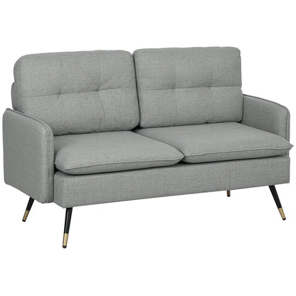 HOMCOM Modern Two Seater Sofa, Button Tufted Loveseat with Cushions and Steel Legs for Living Room, Guest Room Additional View 11