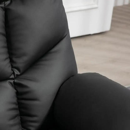 HOMCOM Manual Reclining Chair, Recliner Armchair with Swivel, Faux Leather, Footrest, Cup Holders, 86x93x102cm Additional View 22