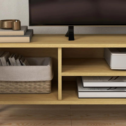 HOMCOM Scandinavian-Style TV Cabinet, with Storage - Wood-Effect/White Additional View 9