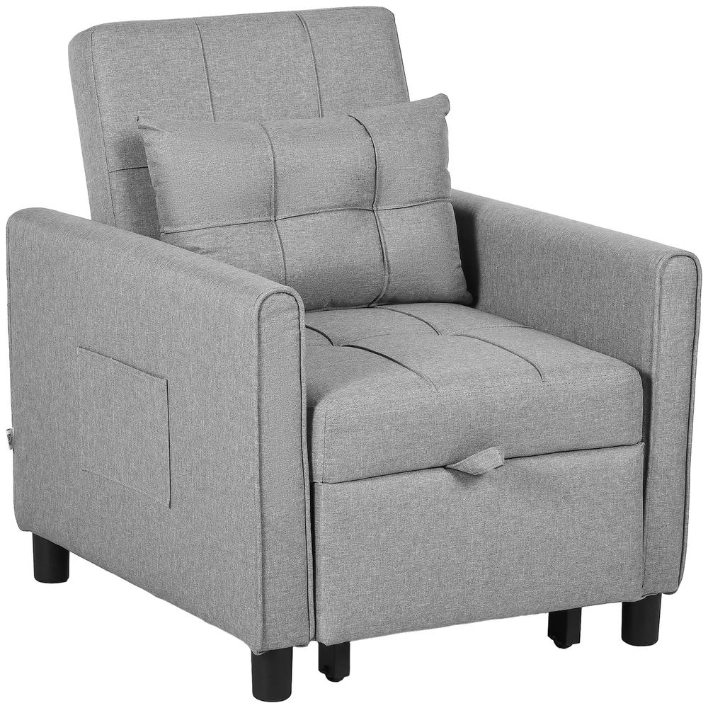 HOMCOM Linen-Look Single Chair Bed Additional View 11