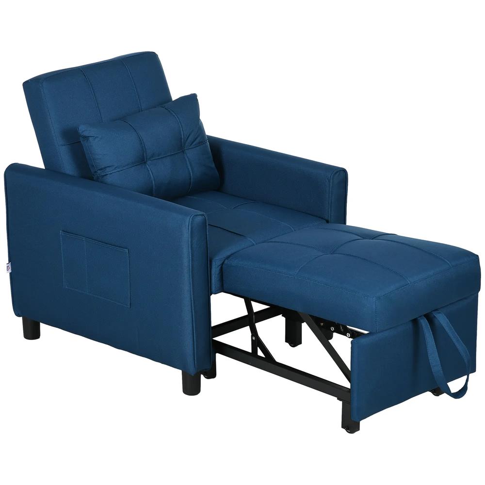 HOMCOM Linen-Look Single Chair Bed Additional View 12