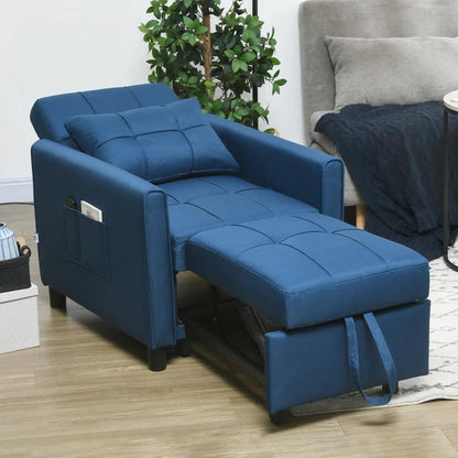 HOMCOM Linen-Look Single Chair Bed Additional View 13