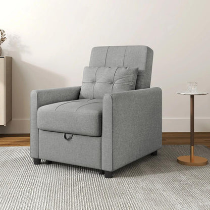 HOMCOM Linen-Look Single Chair Bed Additional View 2