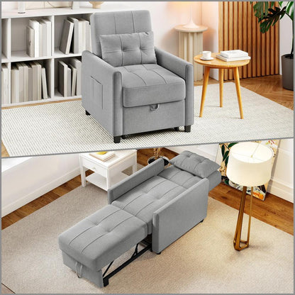 HOMCOM Linen-Look Single Chair Bed Additional View 10