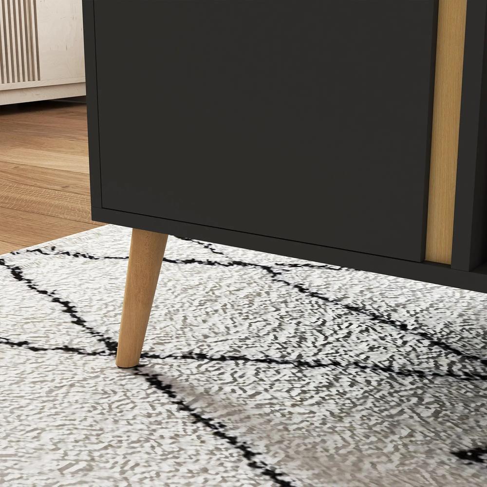 HOMCOM Coffee Table for Living Room, Modern Centre Table with Storage Compartments and Cabinets, Rectangular Side Table, 115x 58x 45cm, Grey Additional View 9