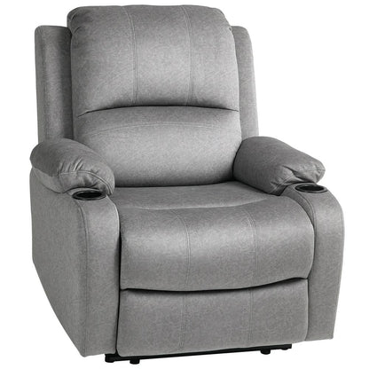 HOMCOM Microfibre Manual Reclining Armchair, with Footrest Additional View 12