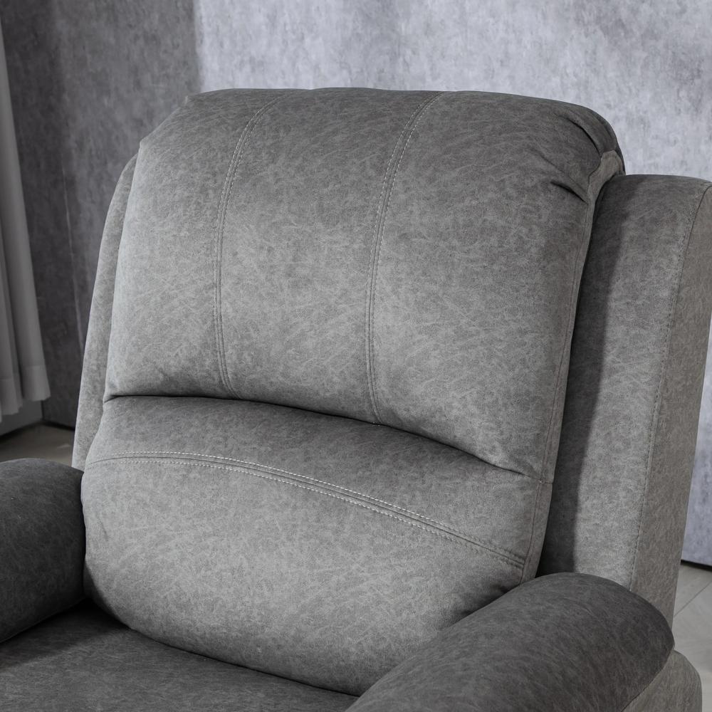 HOMCOM Microfibre Manual Reclining Armchair, with Footrest Additional View 20