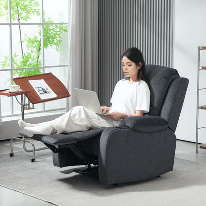 HOMCOM Microfibre Manual Reclining Armchair, with Footrest Additional View 2