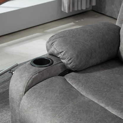 HOMCOM Microfibre Manual Reclining Armchair, with Footrest Additional View 21