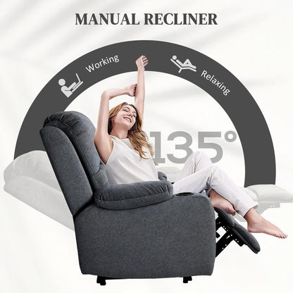 HOMCOM Microfibre Manual Reclining Armchair, with Footrest Additional View 4