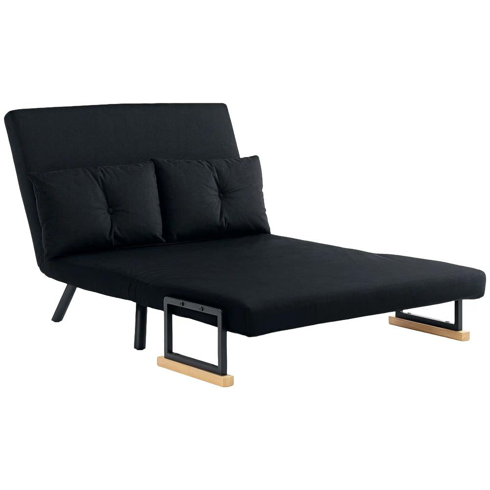 HOMCOM 4-in-1 Velvet-Feel Double Sofa Bed, with Pillows Additional View 23