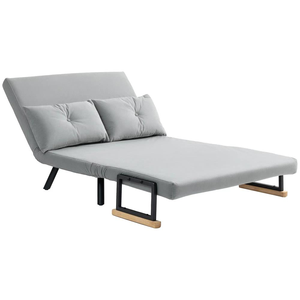 HOMCOM 4-in-1 Velvet-Feel Double Sofa Bed, with Pillows Additional View 50