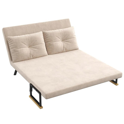 HOMCOM 4-in-1 Velvet-Feel Double Sofa Bed, with Pillows Additional View 61