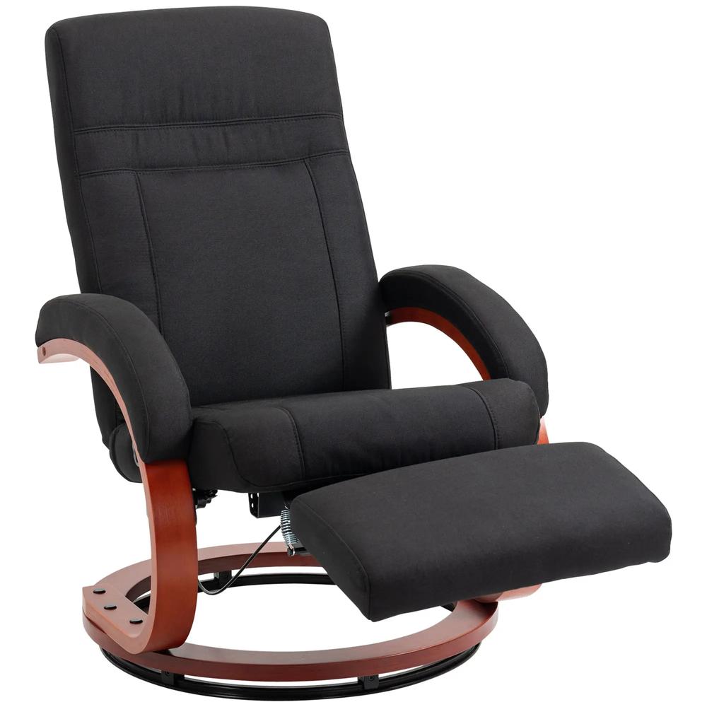 HOMCOM 135&deg; Manual Reclining Swivel Chair, with Footrest Additional View 11