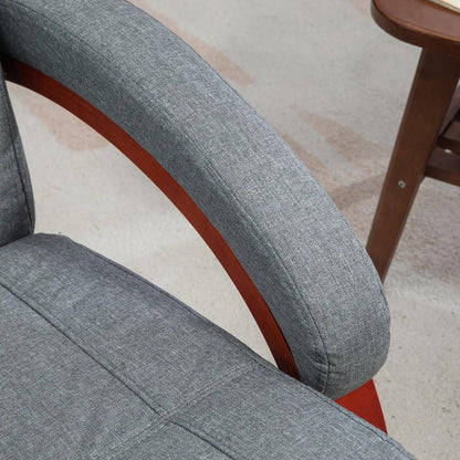 HOMCOM 135&deg; Manual Reclining Swivel Chair, with Footrest Additional View 19