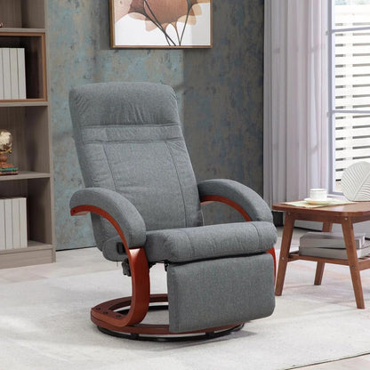 HOMCOM 135&deg; Manual Reclining Swivel Chair, with Footrest Additional View 21