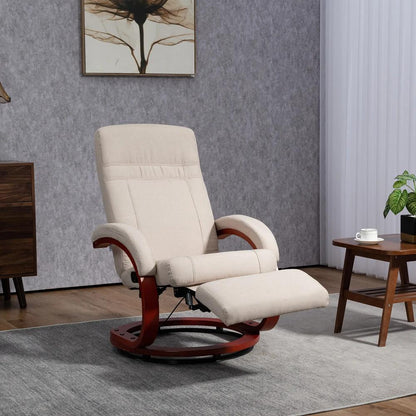 HOMCOM 135&deg; Manual Reclining Swivel Chair, with Footrest Additional View 24