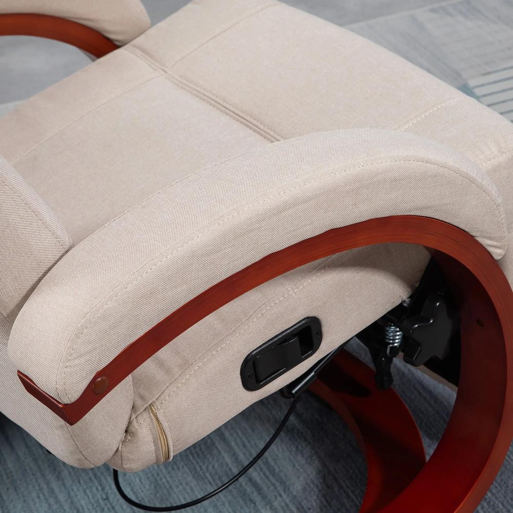 HOMCOM 135&deg; Manual Reclining Swivel Chair, with Footrest Additional View 30
