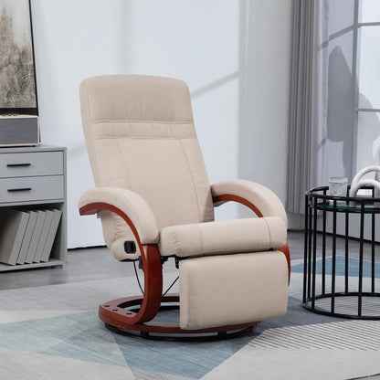 HOMCOM 135&deg; Manual Reclining Swivel Chair, with Footrest Additional View 32