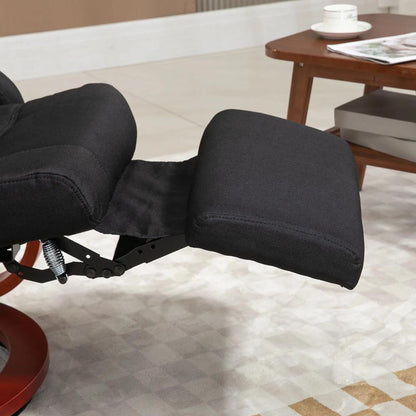 HOMCOM 135&deg; Manual Reclining Swivel Chair, with Footrest Additional View 9