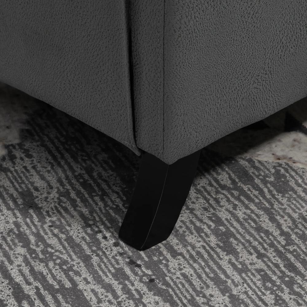 HOMCOM Wingback Recliner Chair for Home Theater, Button Tufted Microfibre Cloth Reclining Armchair with Leg Rest, Deep Grey Additional View 9