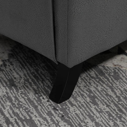 HOMCOM Wingback Recliner Chair for Home Theater, Button Tufted Microfibre Cloth Reclining Armchair with Leg Rest, Deep Grey Additional View 9