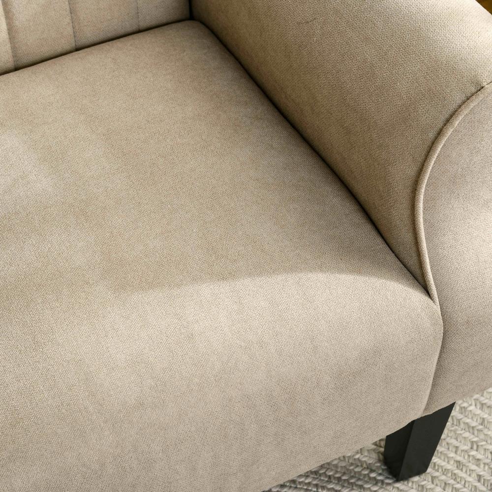 HOMCOM Upholstered Accent Chair with Rolled Arms and Wood Legs, Armchair for Living Room Bedroom Additional View 22