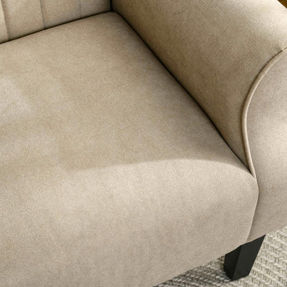HOMCOM Upholstered Accent Chair with Rolled Arms and Wood Legs, Armchair for Living Room Bedroom Additional View 22