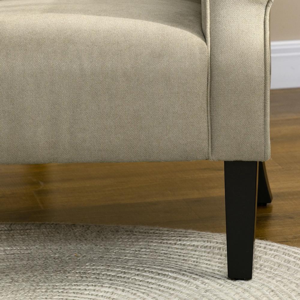 HOMCOM Upholstered Accent Chair with Rolled Arms and Wood Legs, Armchair for Living Room Bedroom Additional View 27